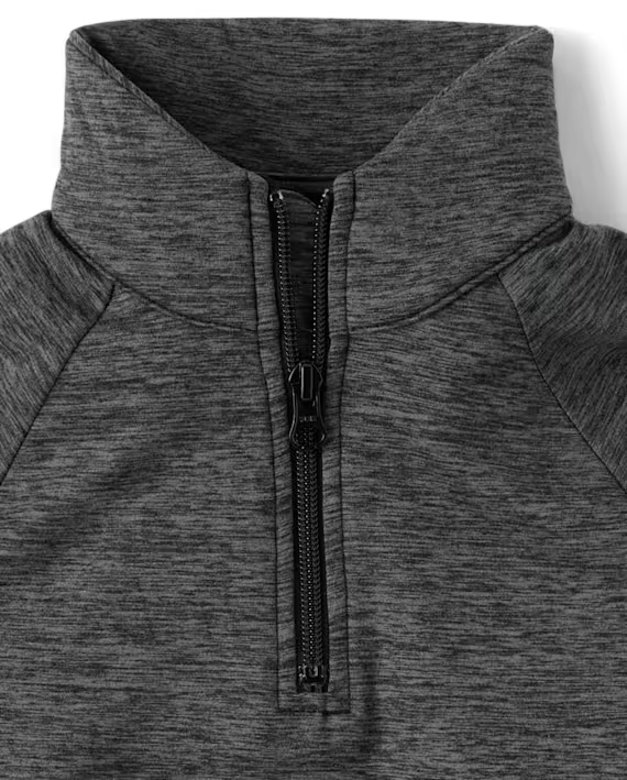Boys Cozy Active Marl Quarter Zip
