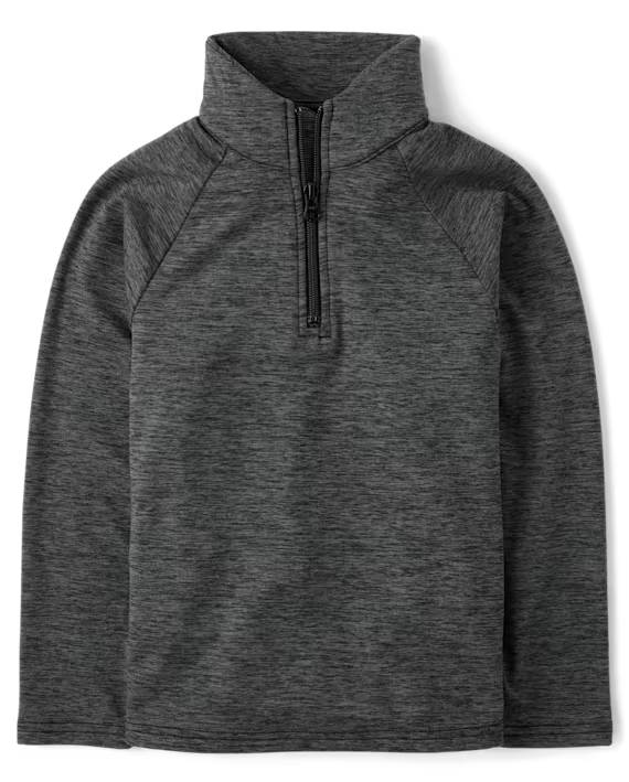 Boys Cozy Active Marl Quarter Zip