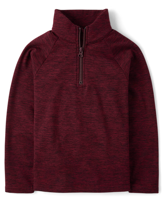 Boys Cozy Active Marl Quarter Zip